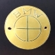 Emblem für Kotflügel o. Tankembleme für BMW Oldtimer, Messing, (1 Stück), 61 mm, konvexe Oberfläche