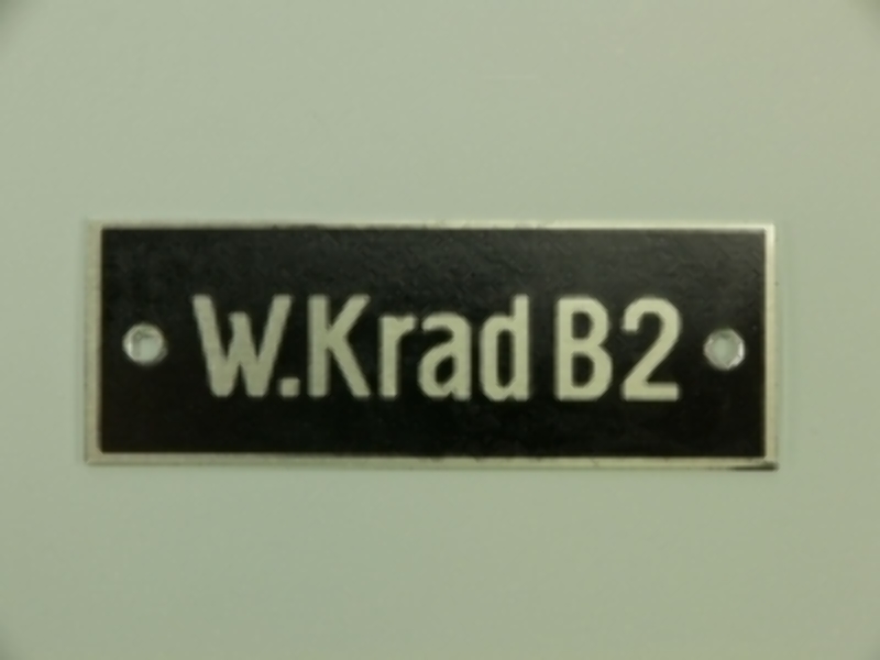 Typenschild BMW R75 W. KRAD B2