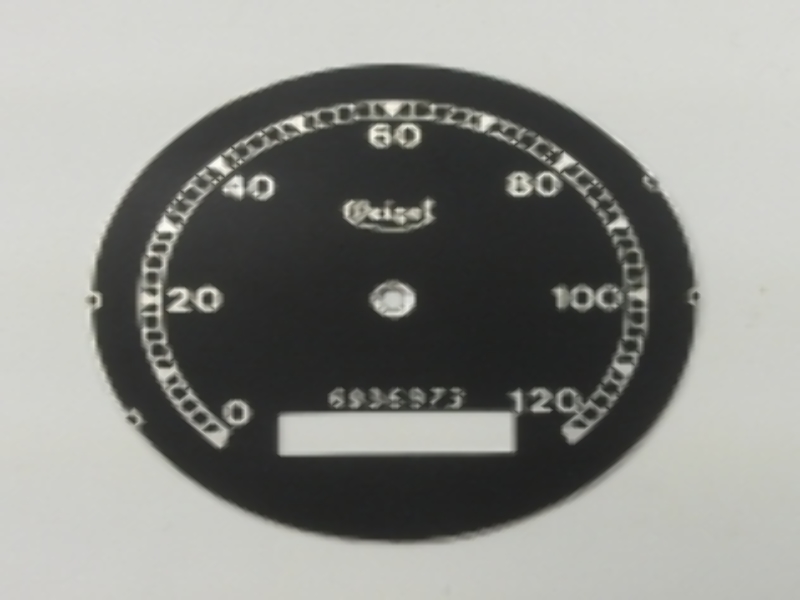 Zifferblatt für Tachometer Veigel BMW - bis 120km, Ver. 2