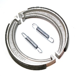Bremsbacken Satz VORNE / HINTEN (4mm) mit Feder für ZÜNDAPP KS500 KS600, K500, K800 Nachbau