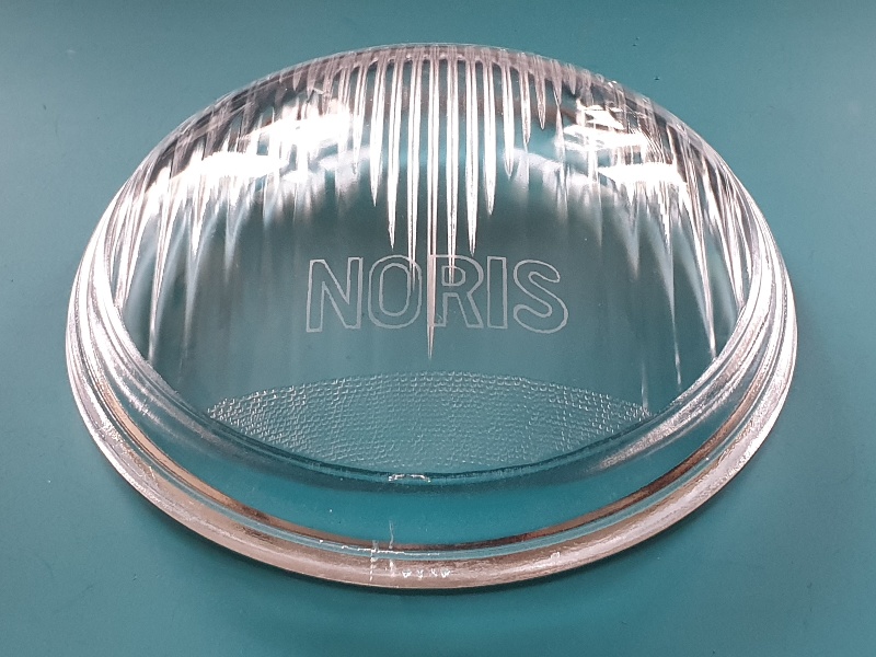 Glas - Scheinwerferglas NORIS (150/170mm) für ZÜNDAPP Motorräder , REPLIK neu