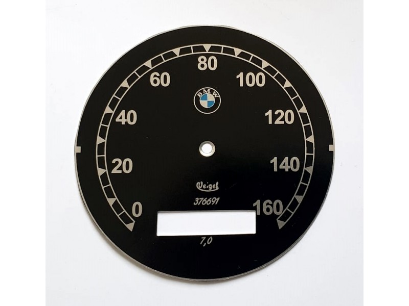 Zifferblatt für Tachometer BMW R71 - bis 160km