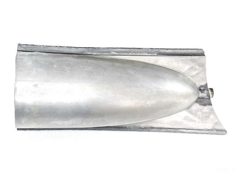 (1 Stück) Auspuffendtopf - Endtopf - Fischschwanz Form für DKW 250 NZ, 80mm , Rohzustand