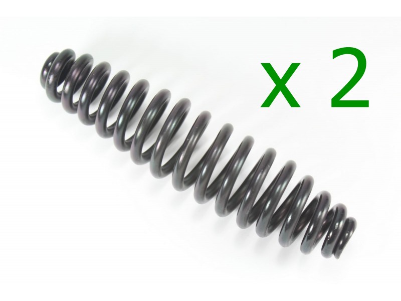 2x Feder für Federgabel - Druckfeder - Federgabelfeder Zündapp KS600 schwarz verzinkt Glanz