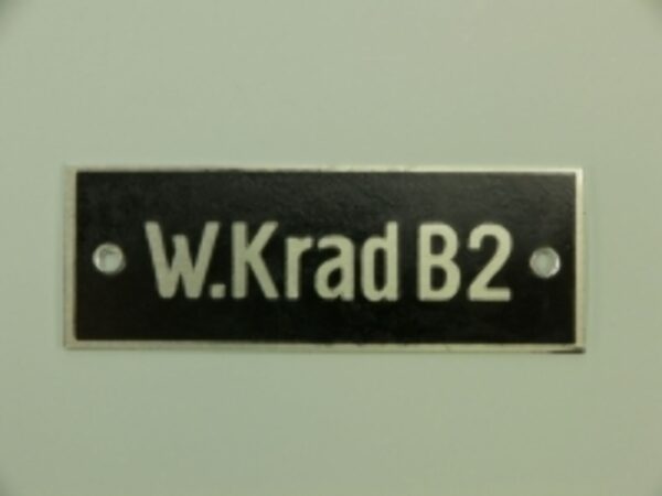Typenschild BMW R75 W. KRAD B2