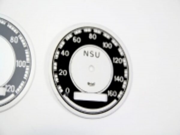 Zifferblatt ( bis 120km )  f. Tachometer f. NSU Motorräder NEU (1 Stück / 1 piece) – Bild 3