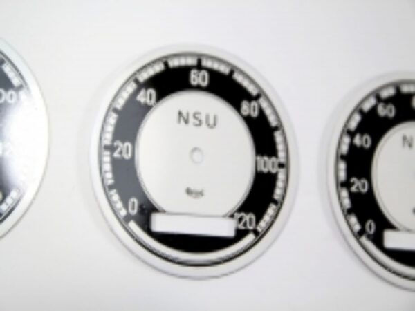 Zifferblatt ( bis 120km )  f. Tachometer f. NSU Motorräder NEU (1 Stück / 1 piece) – Bild 4