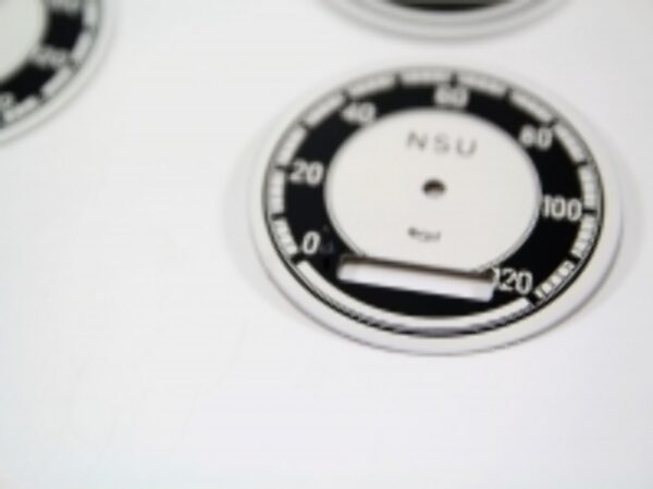 Zifferblatt ( bis 120km )  f. Tachometer f. NSU Motorräder NEU (1 Stück / 1 piece) – Bild 12