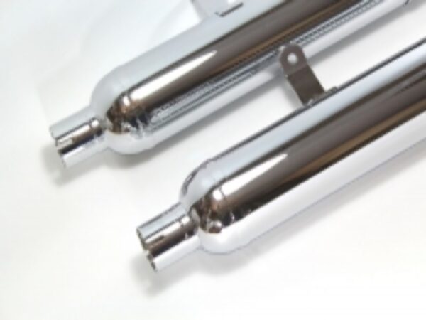 Auspufftöpfe, Auspufftopf (L+R) Verchromte DKW 350NZ / 350SB Motorräder, TYP LEISTRITZ – Bild 5