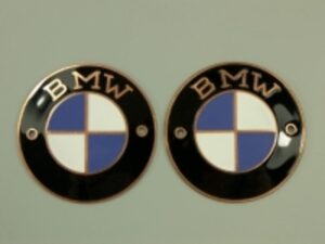 Tankembleme für BMW Oldtimer, Kupfer, Hell Blau (D 61mm)