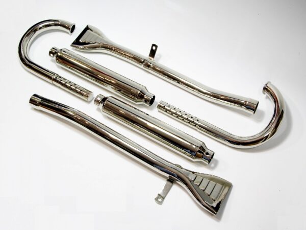 Auspuffanlage / Auspuff  für  BMW R57 , R63 Motorräder vernickelt – Bild 3