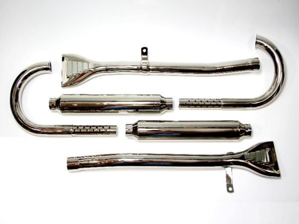 Auspuffanlage / Auspuff  für  BMW R57 , R63 Motorräder vernickelt – Bild 4