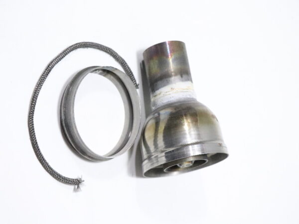 Vorderteil für Auspufftopf D=40/80mm (mit Gewinde & Dichtschnur), DKW, BMW, NSU, ZÜNDAPP,roh, Rohzustand – Bild 4