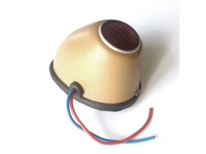 Rücklicht für Seitenwagen beige (Seiten Ausgang für Kabel) HELLA für BMW, ZÜNDAPP , NSU, DKW NZ Motorräder Nachbau (EU)