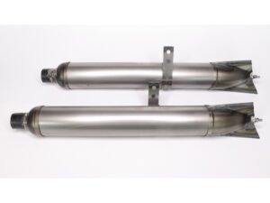 Auspufftöpfe Links & Rechts passend für ZÜNDAPP DB 200, 201, 202, neu, Rohzustand