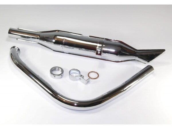 Auspuffanlage Auspuff für BMW R35 Motorrad, verchromt, Cr., neu, Nachbau
