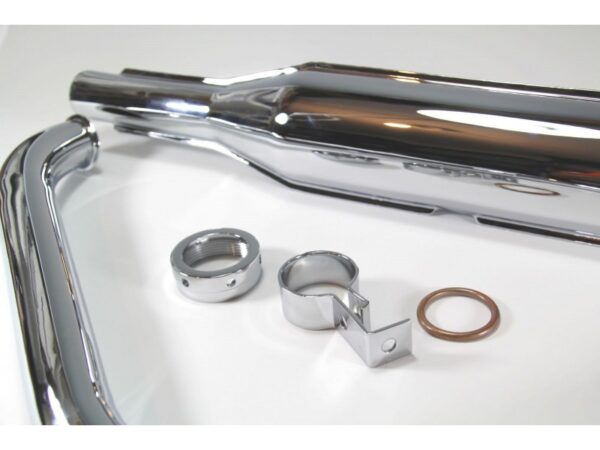Auspuffanlage Auspuff für BMW R35 Motorrad, verchromt, Cr., neu, Nachbau – Bild 3