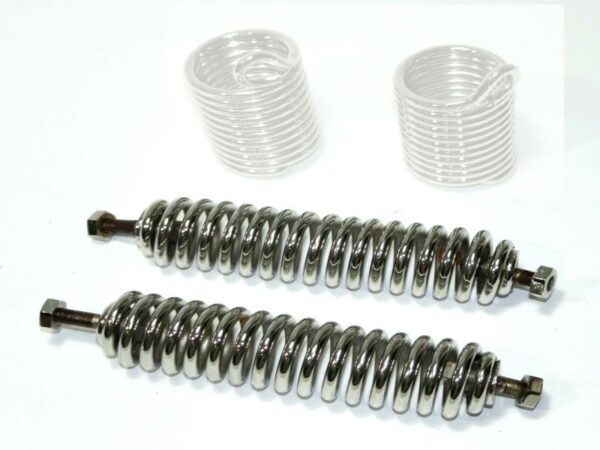 2x Druckfeder (1 Paar) für Federgabel NSU 501 T , TS, vernickelt, neu, Nachbau