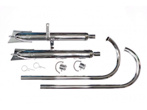 Auspuffanlage für ZÜNDAPP DB 200, DB201, DB202 , verchromt,neu , Nachbau (EU)