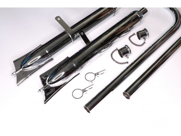 Auspuffanlage für ZÜNDAPP DB 200, DB201, DB202 , verchromt,neu , Nachbau (EU) – Bild 2