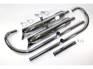 Auspuffanlage Auspuff für BMW R61 Motorrad, verchromt, Cr., neu, Nachbau
