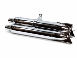 Auspufftöpfe LEISTRITZ verchromt für DKW 350 NZ und SB