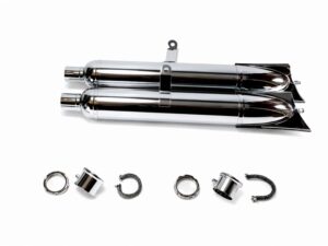 Auspufftöpfe LEISTRITZ verchromt für DKW 350 NZ und DKW 350 SB