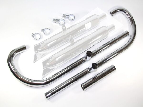 Auspuffkrümmer - Krümmer für BMW R61 Motorräder, 1 Satz, verchromt