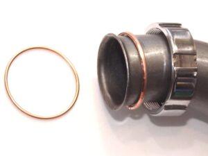 2 Kupferringe als Krümmerdichtungen für DKW mit 40-mm-Krümmer