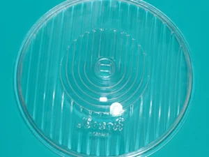 Scheinwerferglas für BOSCH EAS 170 aus Echtglas, 170/178 mm, mit BOSCH Schriftzug und geriffelter Glasstruktur