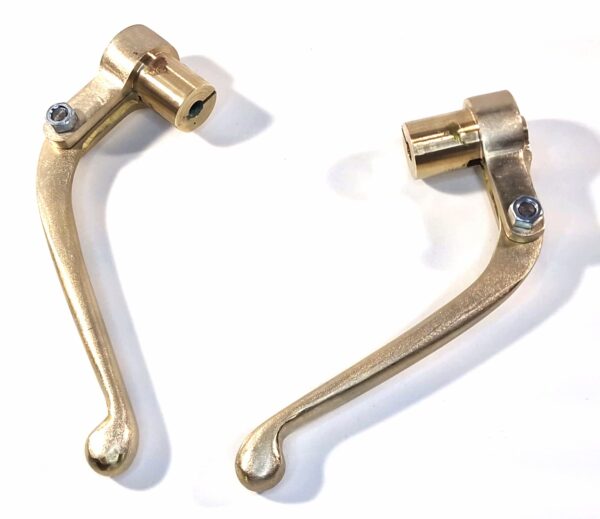Innenzughebel für D-RAD Motorräder, Kupplungshebel und Bremshebel,  Rohzustand, Messing, 21mm – Bild 6