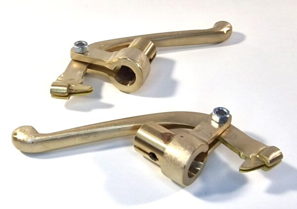 Innenzughebel für D-RAD Motorräder, Kupplungshebel und Bremshebel,  Rohzustand, Messing, 21mm – Bild 4