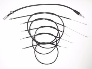 Bowdenzugsatz + Tachowelle mit Gummi  DKW 250, 350 NZ komplett 6-teilig, Replik