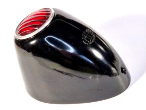 Gehäuse HELLA Rücklicht R75 für BMW R75, ZÜNDAPP KS750/KS600/K500 und DKW 350/1 NZ – schwarz, ohne Nummernschildbeleuchtung, mit Außenkabel