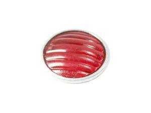 Rücklichtglas für HELLA Rücklichter – rotes, geripptes Kunststoffglas mit Aluminiumfassung, Ø 30 mm
