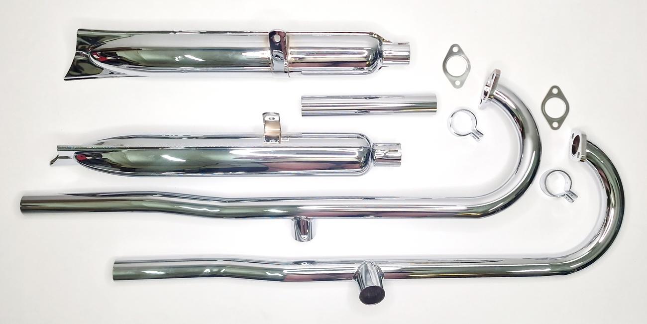 Auspuffanlage für Zündapp KS 600, verchromt, komplett, neu – Bild 2