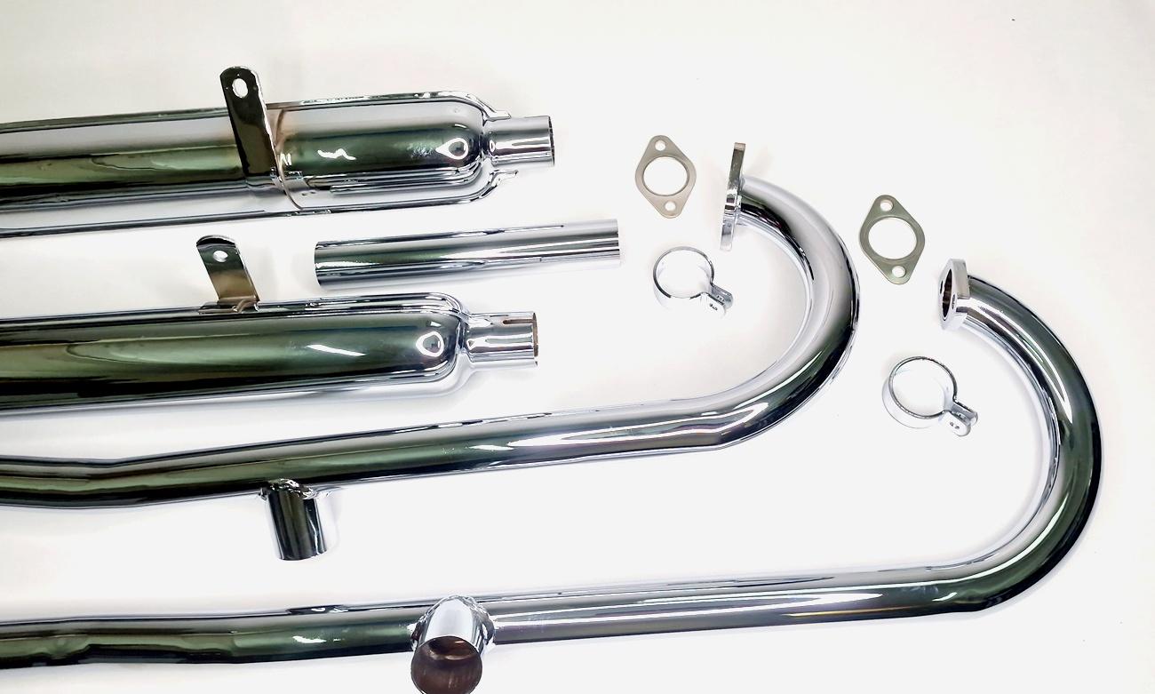 Auspuffanlage für Zündapp KS 600, verchromt, komplett, neu – Bild 4