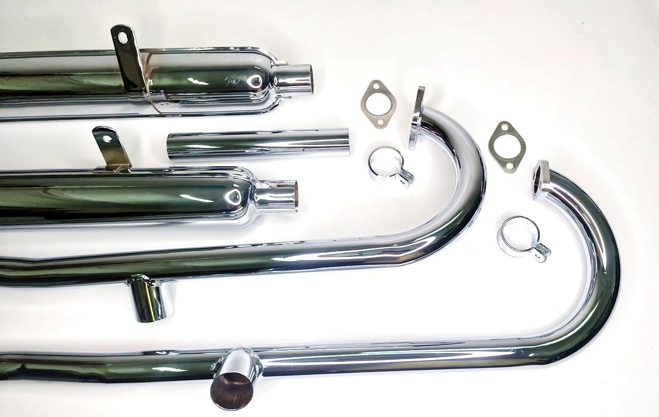 Auspuffanlage für Zündapp KS 600, verchromt, komplett, neu – Bild 5