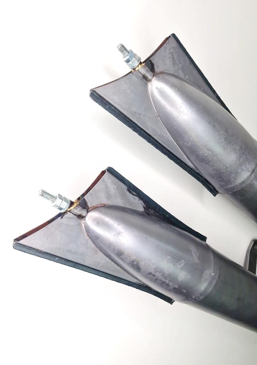 Auspufftöpfe für DKW 350 NZ, 350/1 NZ, 3-teilig, roh (1 Paar) – Bild 3