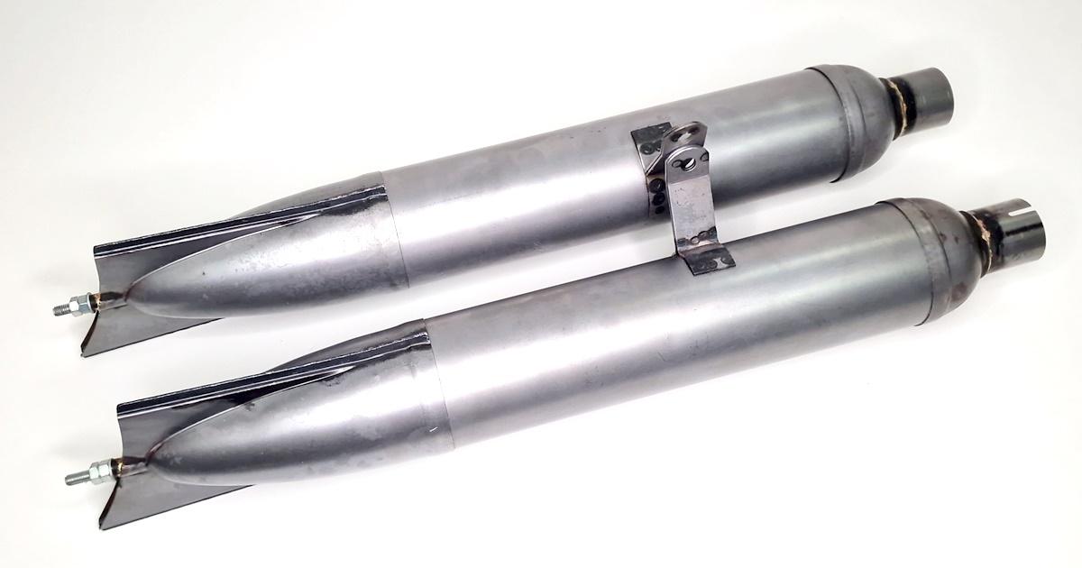 Auspufftöpfe für DKW 350 NZ, 350/1 NZ, 3-teilig, roh (1 Paar) – Bild 5