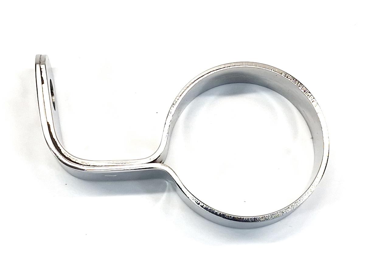 Krümmerhalter / Krümmer-Halteschelle für DKW 350 NZ, IZH 350, Edelstahl poliert – Bild 4