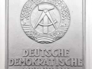 DDR Grenzschild Deutsche Demokratische Republik Replik Aluminiumguss 26x21cm