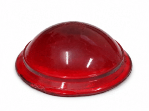 Rücklichtglas für Zigarrenrücklicht BOSCH JN5 S18 – rotes, stark gewölbtes Kunststoffglas Ø 30 mm